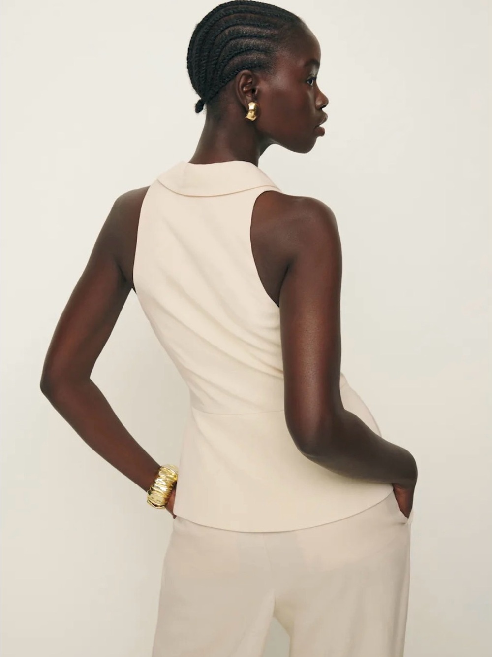New Reformation Cream Rylan Top - Picture 3 of 8
